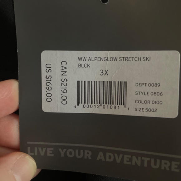 Eddie Bauer Plus Size Stretch Ski Pants Black - Picture 2 of 2